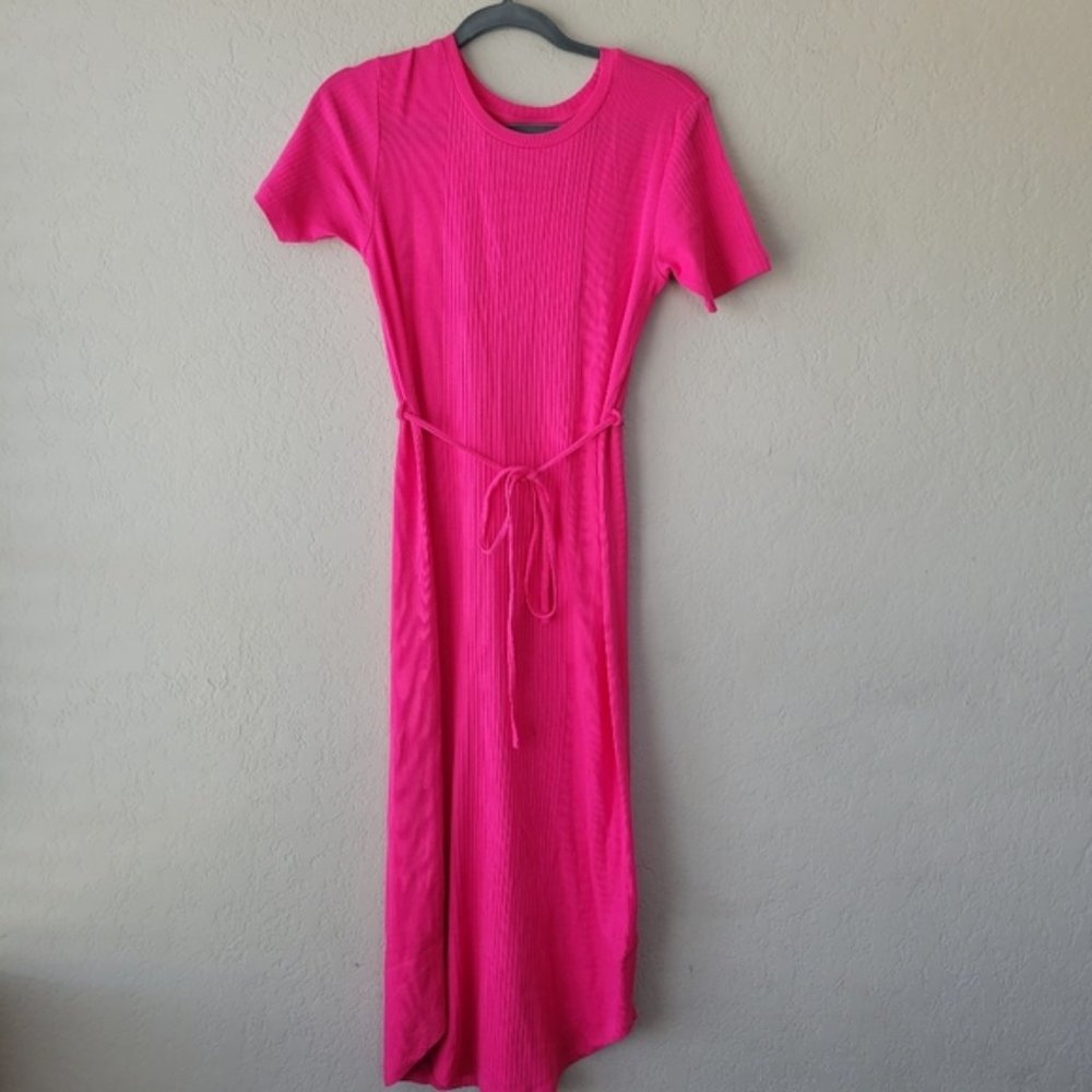 NWT! Anthropologie Addy Ribbed Midi Dress Pink Ross